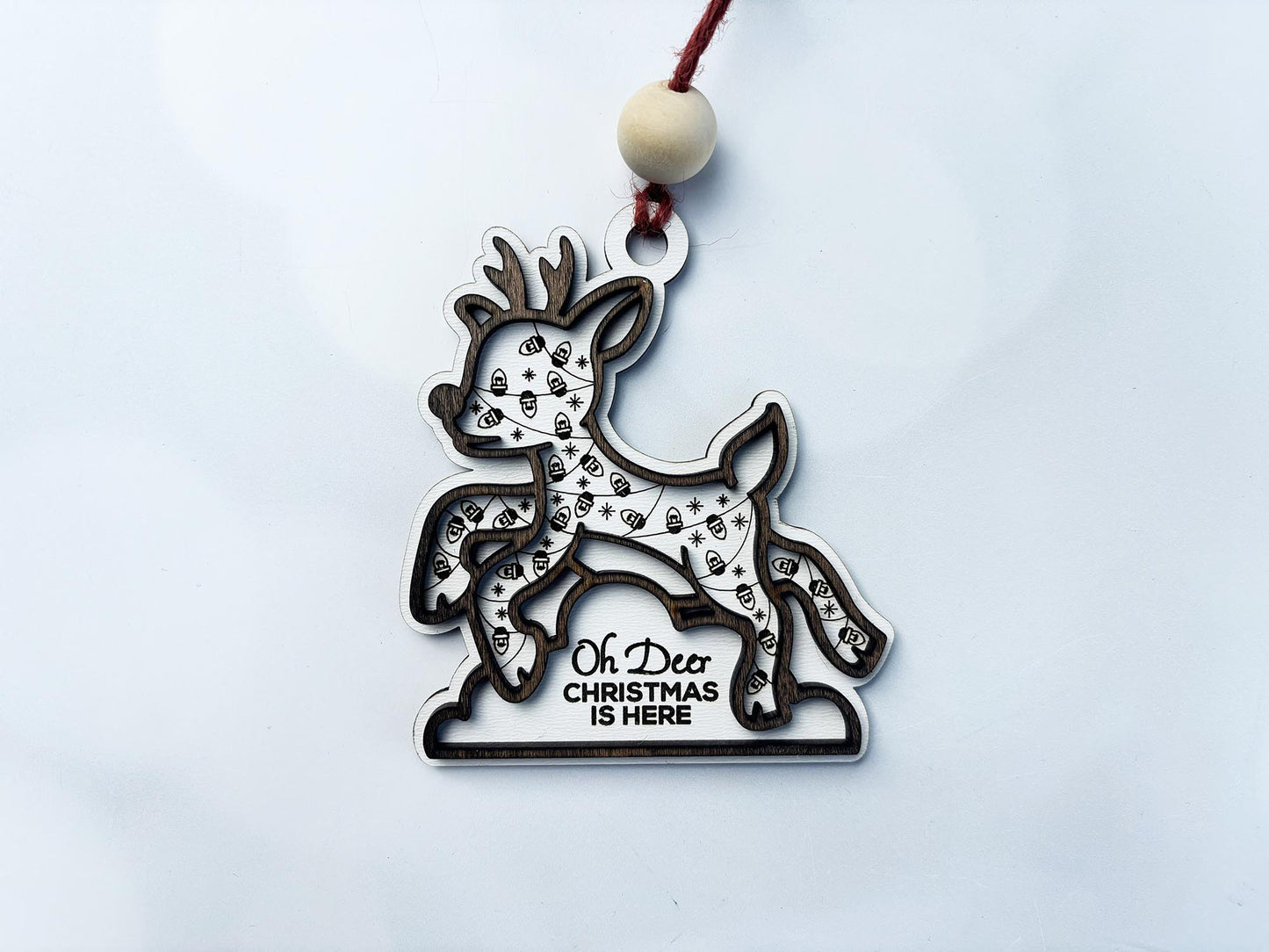 Personalized Layered Wood Christmas Ornaments