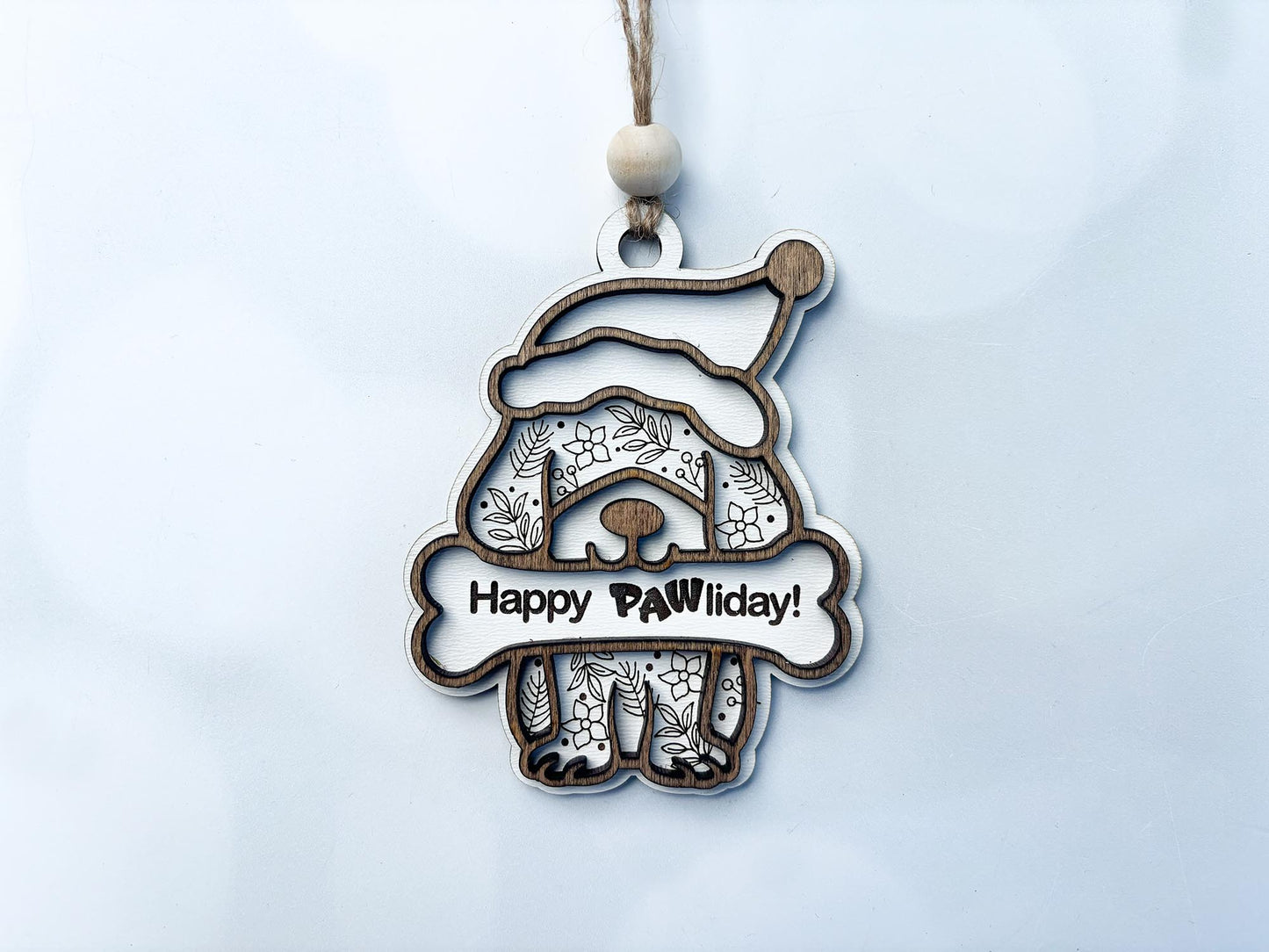 Personalized Layered Wood Christmas Ornaments