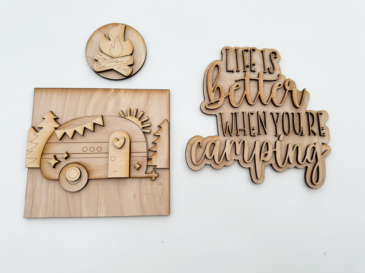 Happy Camper Collection Wood Blank