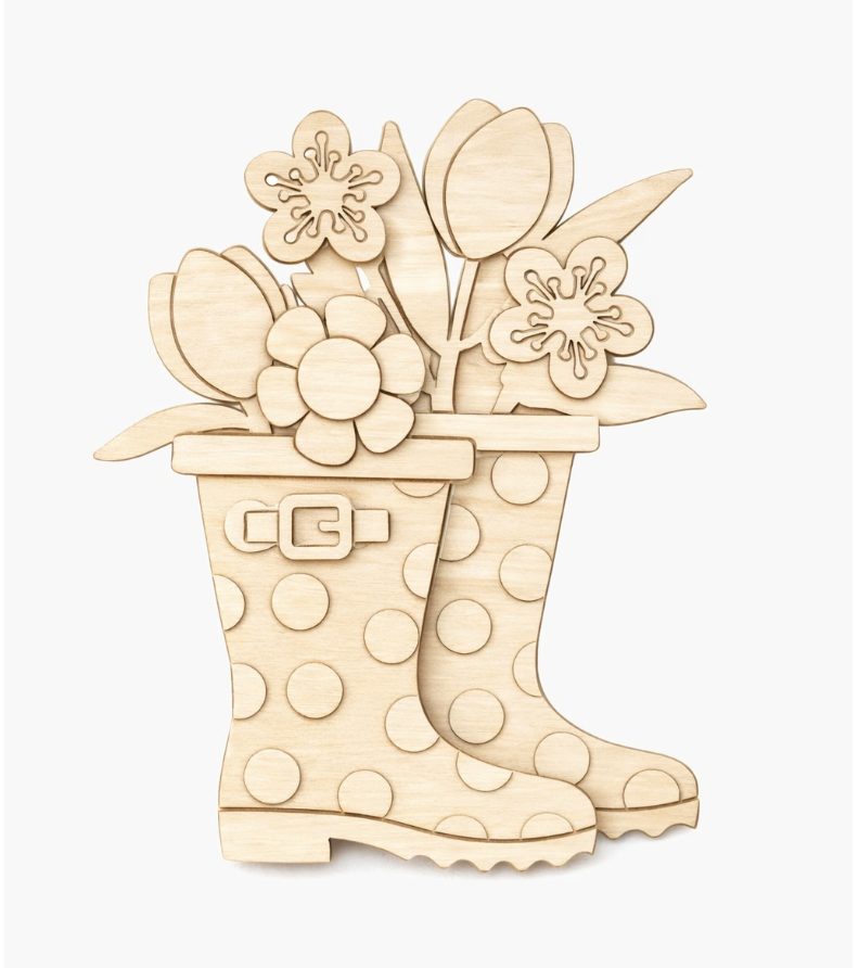 Spring Boots with Flowers Paint & Create Kit