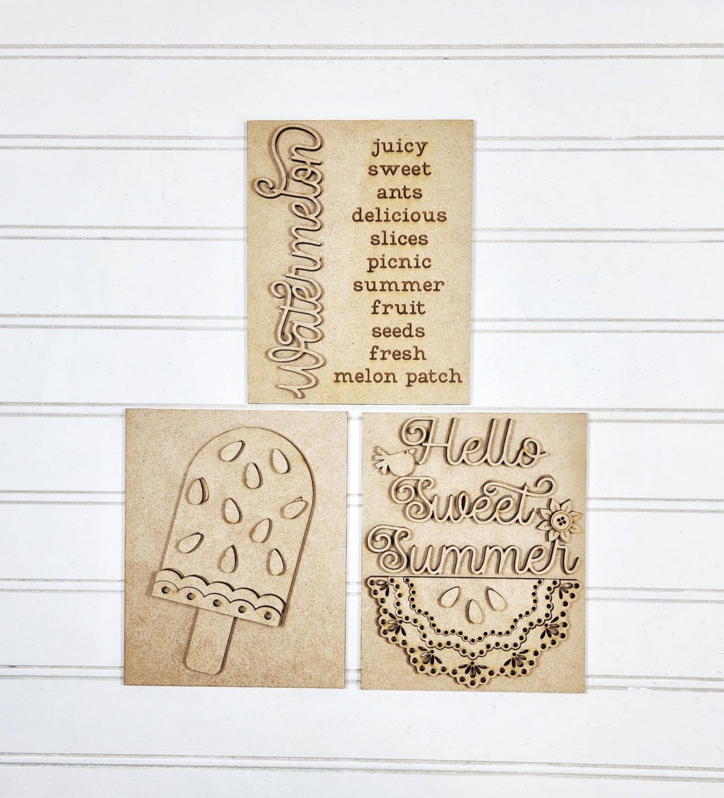 Vintage Watermelon Collection Wood Blank