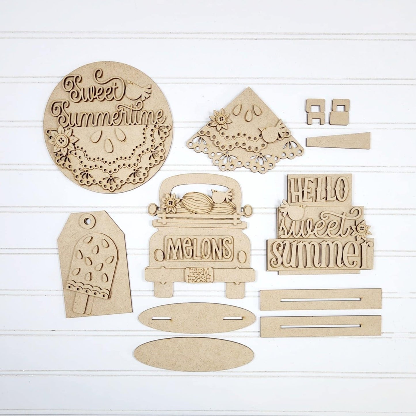 Vintage Watermelon Collection Wood Blank