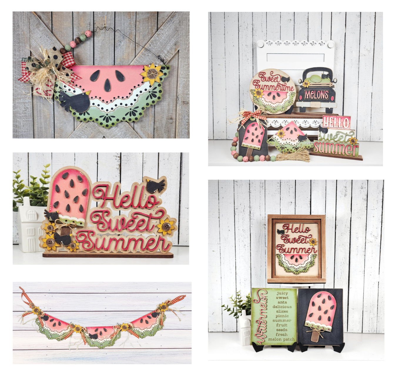 Vintage Watermelon Collection Wood Blank