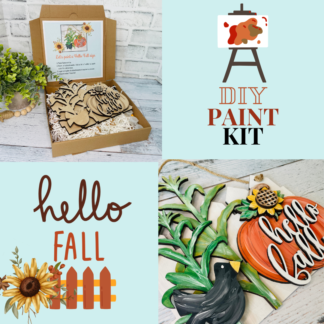 Fall Face Paint Sign Hello Fall Sign Paint & Create Kit – Porch N Pine