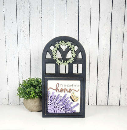 Lavender Collection Arch Window Interchangeable Sign