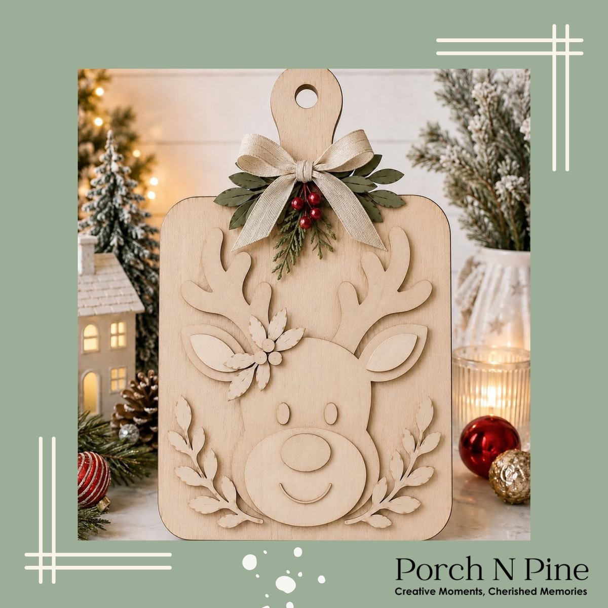 Reindeer Cutting Board Paint & Create Kit