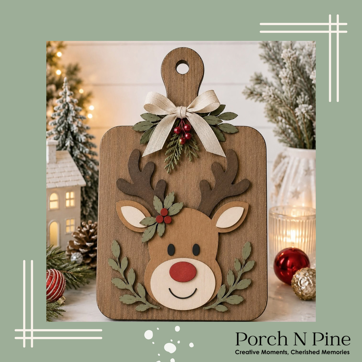 Reindeer Cutting Board Paint & Create Kit