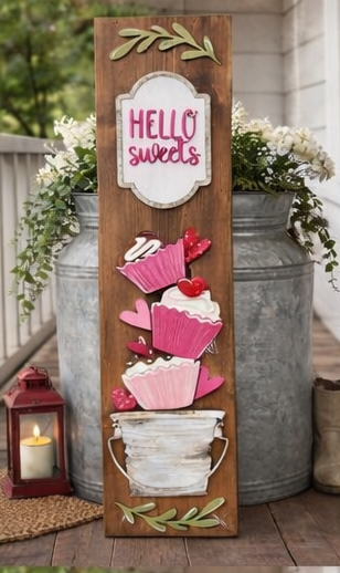 Interchangeable Bucket Style Porch Leaner Base + Inserts