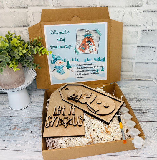 Snowman Tag Set Paint & Create Kit