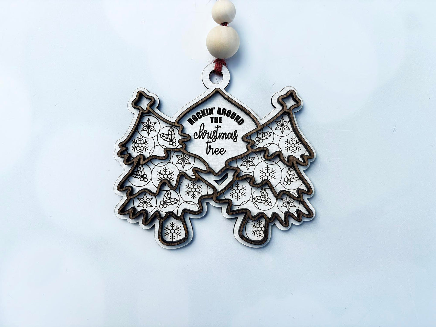 Personalized Layered Wood Christmas Ornaments