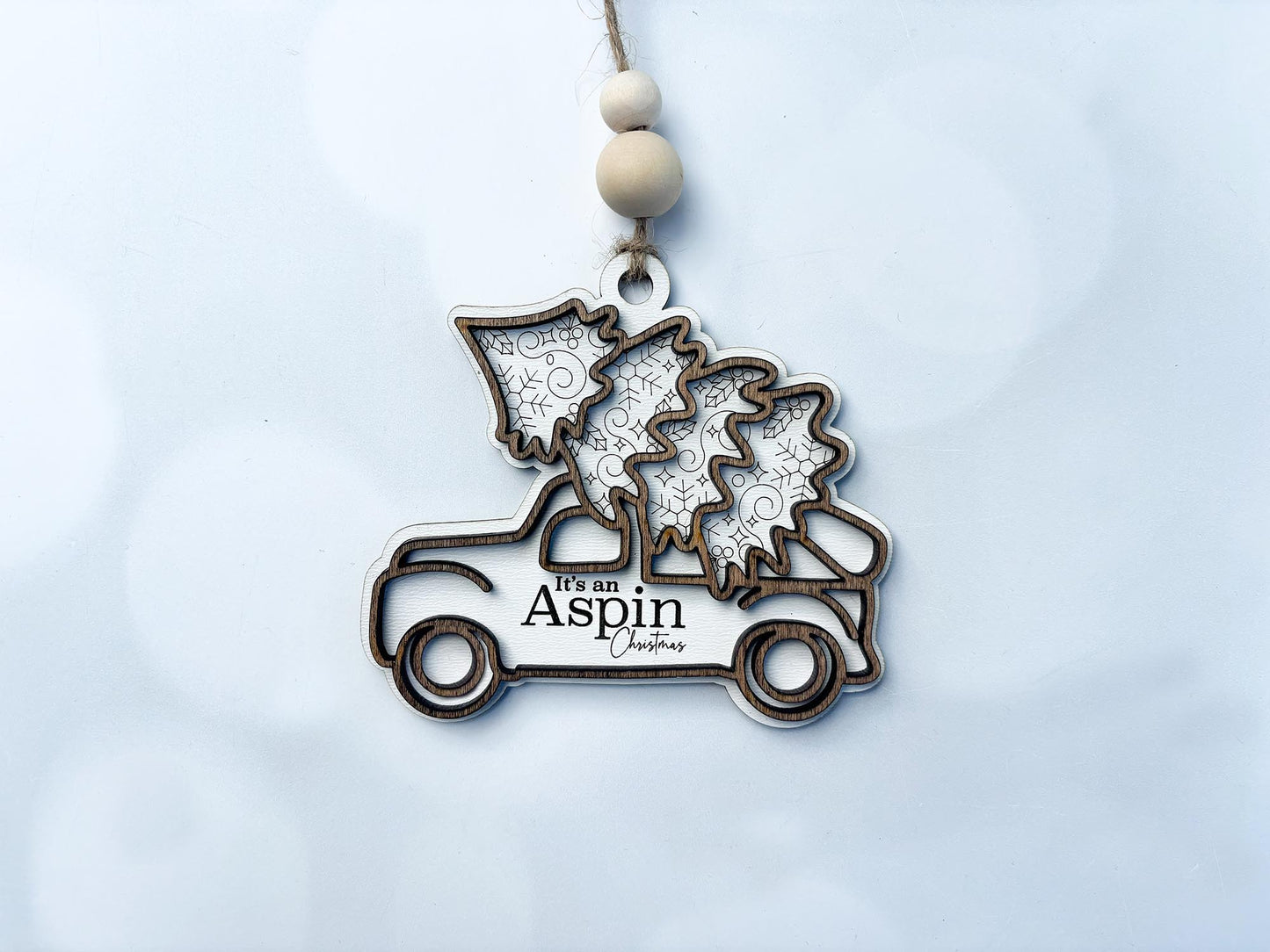 Personalized Layered Wood Christmas Ornaments