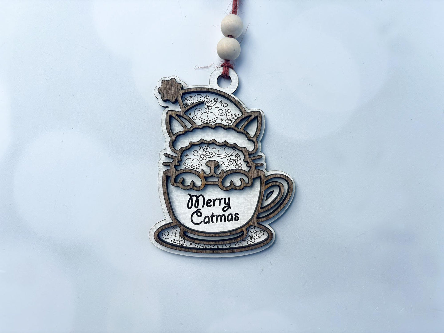 Personalized Layered Wood Christmas Ornaments