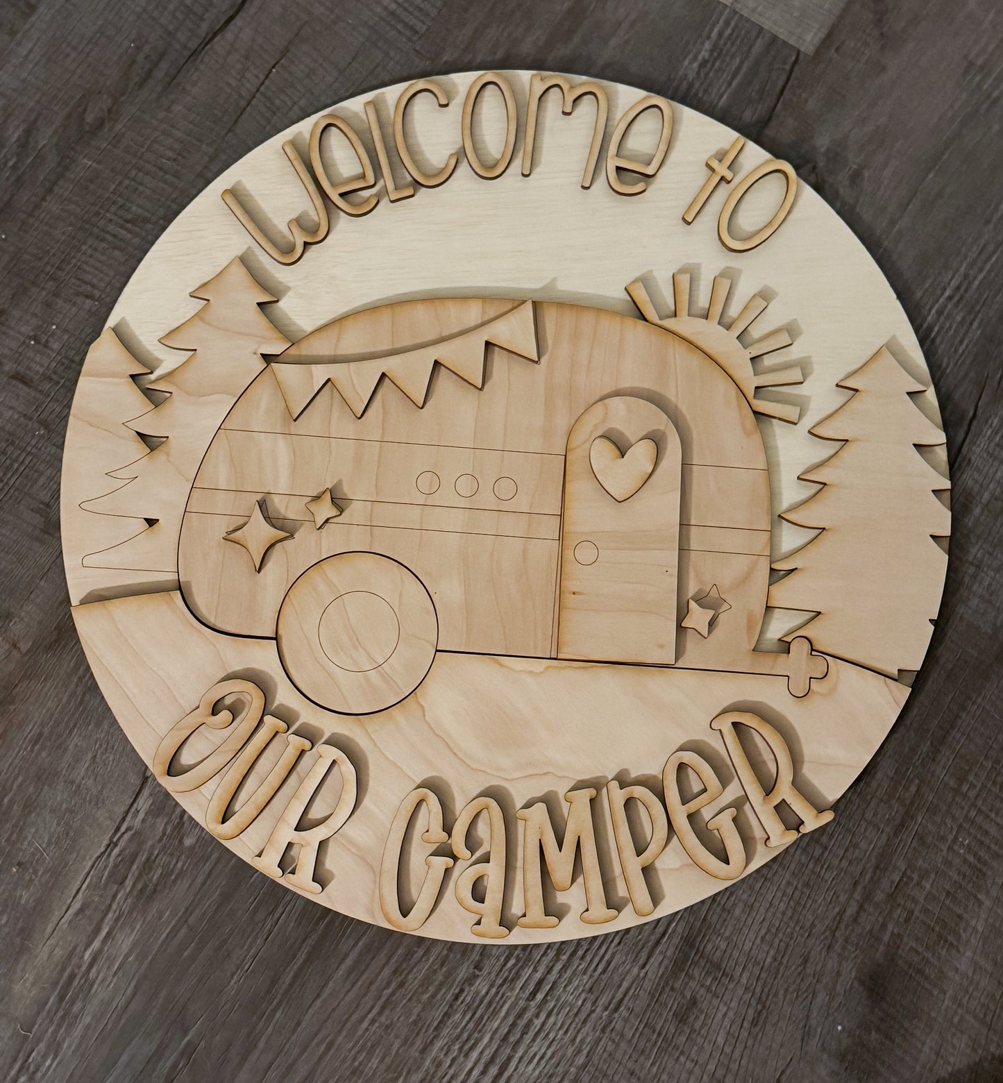 Happy Camper Collection Wood Blank