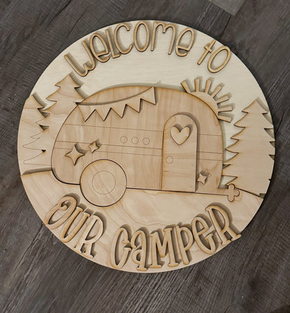 Happy Camper Collection Wood Blank