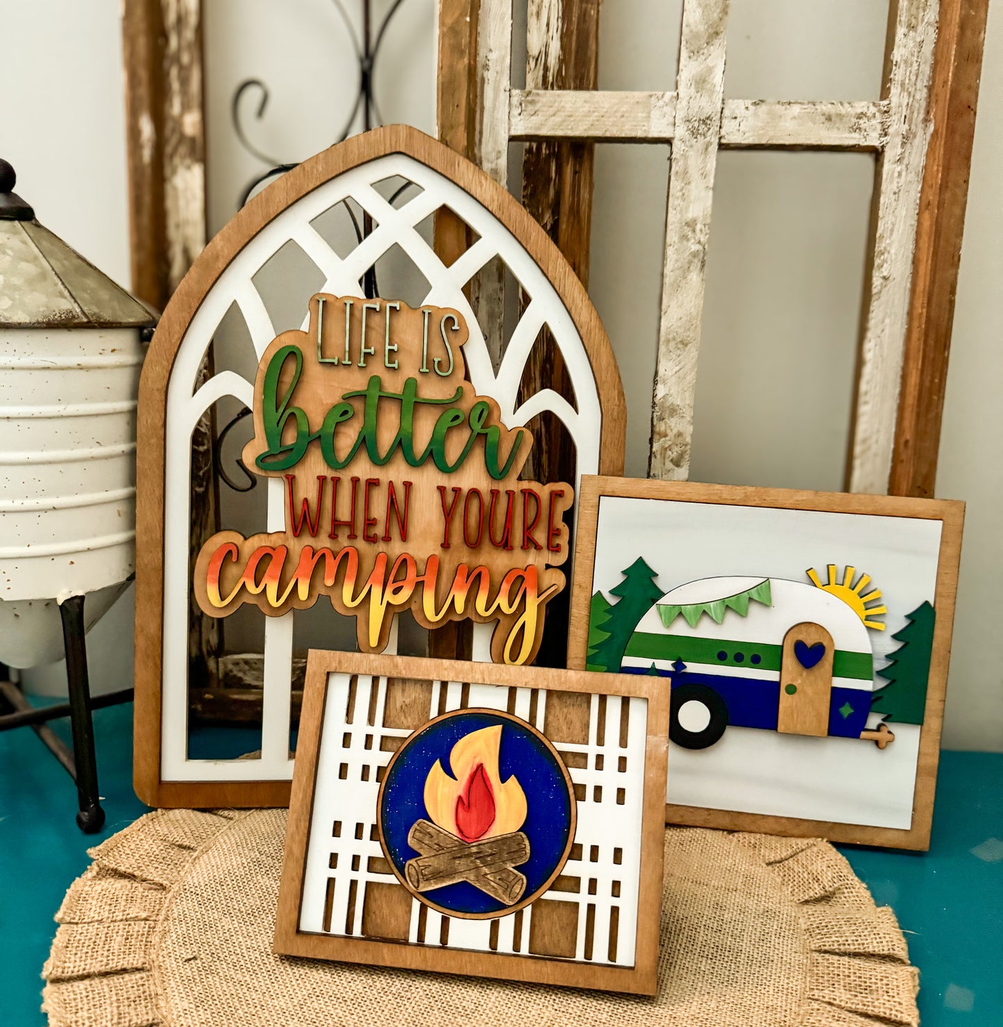 Happy Camper Collection Wood Blank