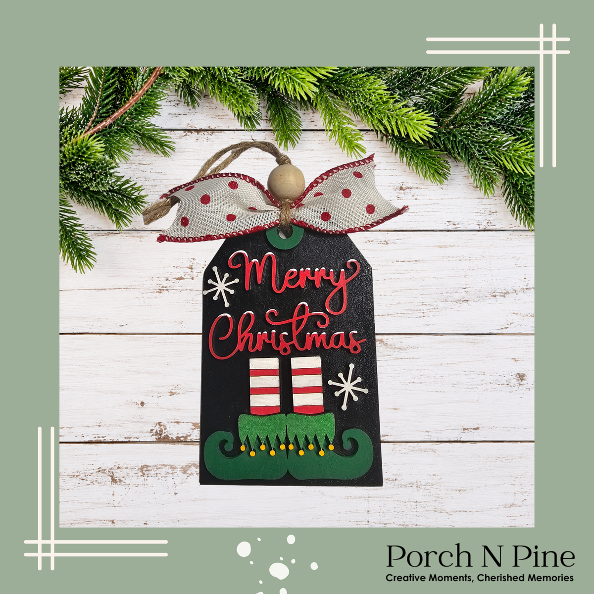 Merry Christmas Elf Ornament