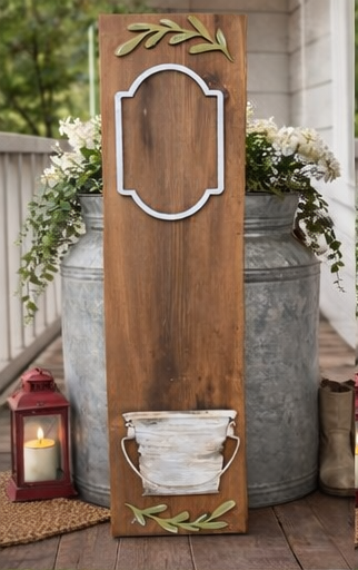 Interchangeable Bucket Style Porch Leaner Base + Inserts