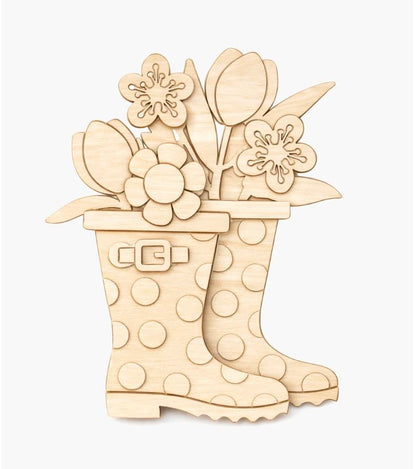 Spring Boots with Flowers Paint & Create Kit