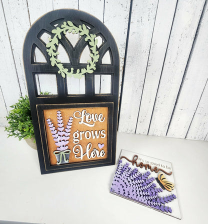 Lavender Collection Arch Window Interchangeable Sign