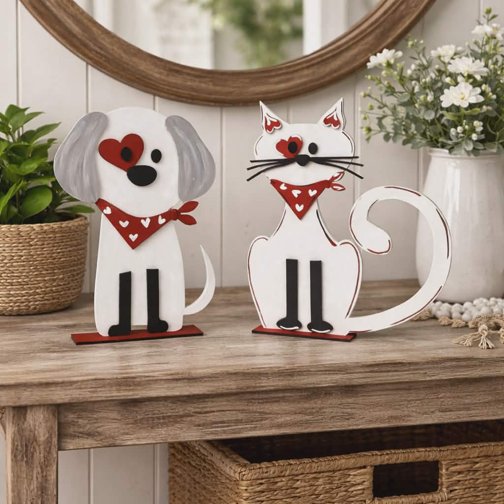 Valentine Animal Shelf Sitter