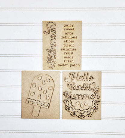 Vintage Watermelon Collection Wood Blank