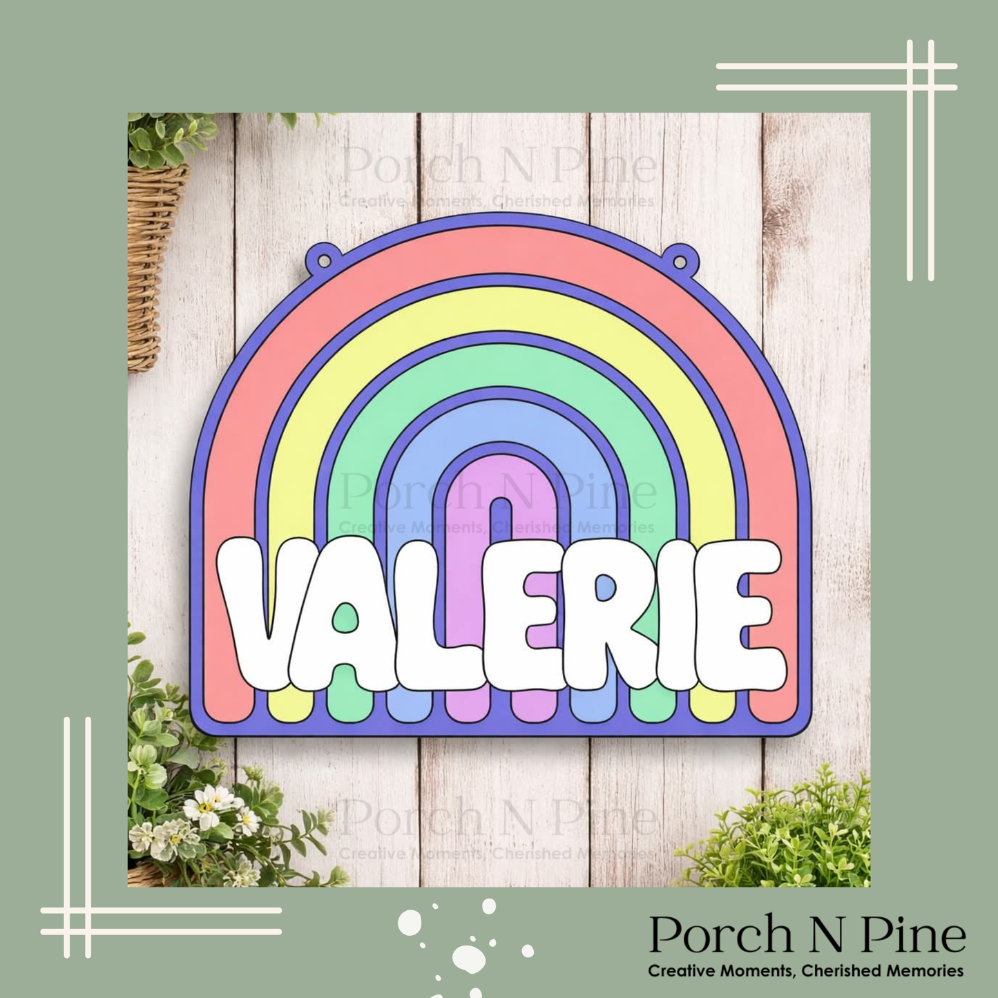 Personalized Rainbow Name Sign Kids Paint & Create Kit