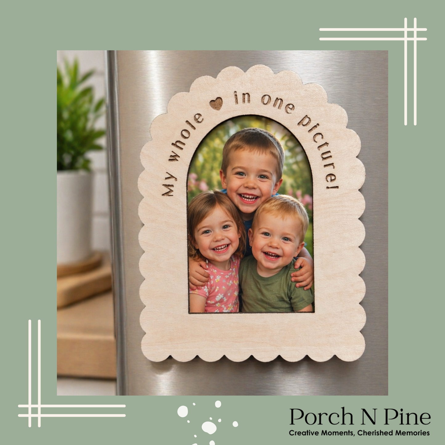 "My whole heart in one photo" Photo Frame Magnet