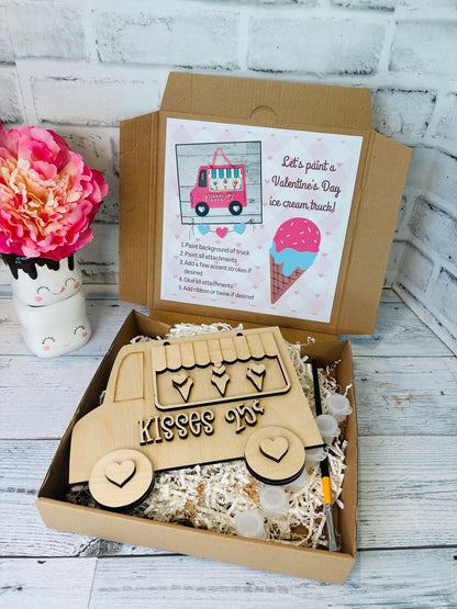 Valentines Ice Cream Truck Paint & Create Kit