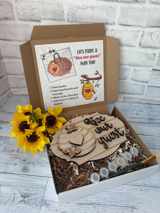 Bee our guest mini sign Create-a-Kit